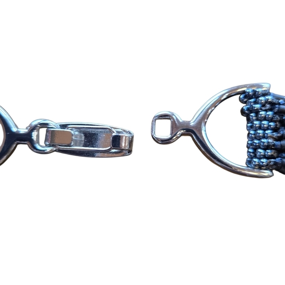 Art Deco Style Multistrand Black White Glass Bead Necklace - Picture 6 of 9